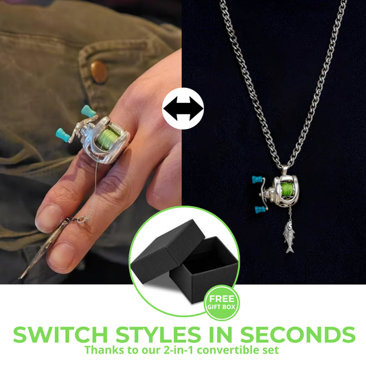 Mini Fishing Reel Jewelry Set