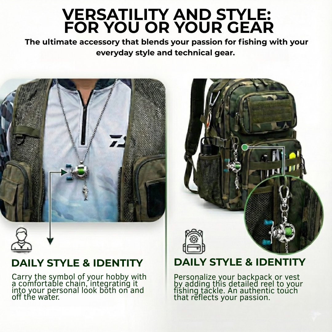 Mini Fishing Reel Jewelry Set