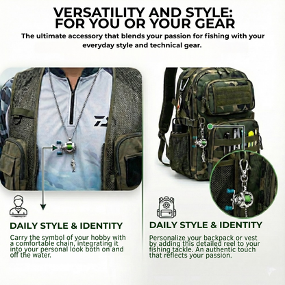 Mini Fishing Reel Jewelry Set